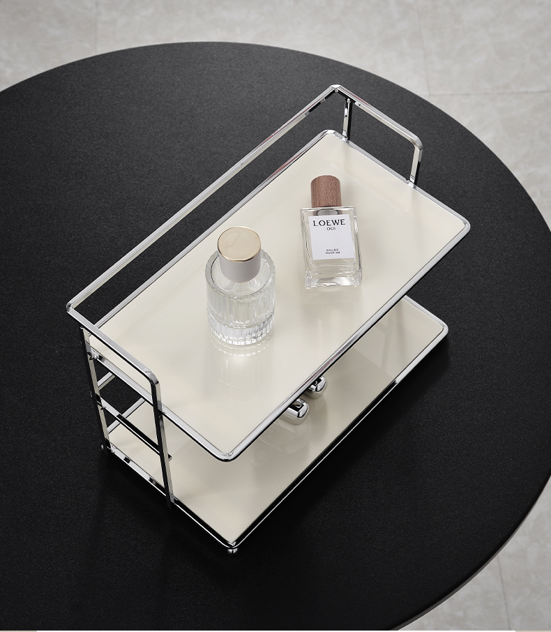 Perfume Villa Fragrance - 1Pc Double-Layer Desktop Storage Rack, Multifunctional