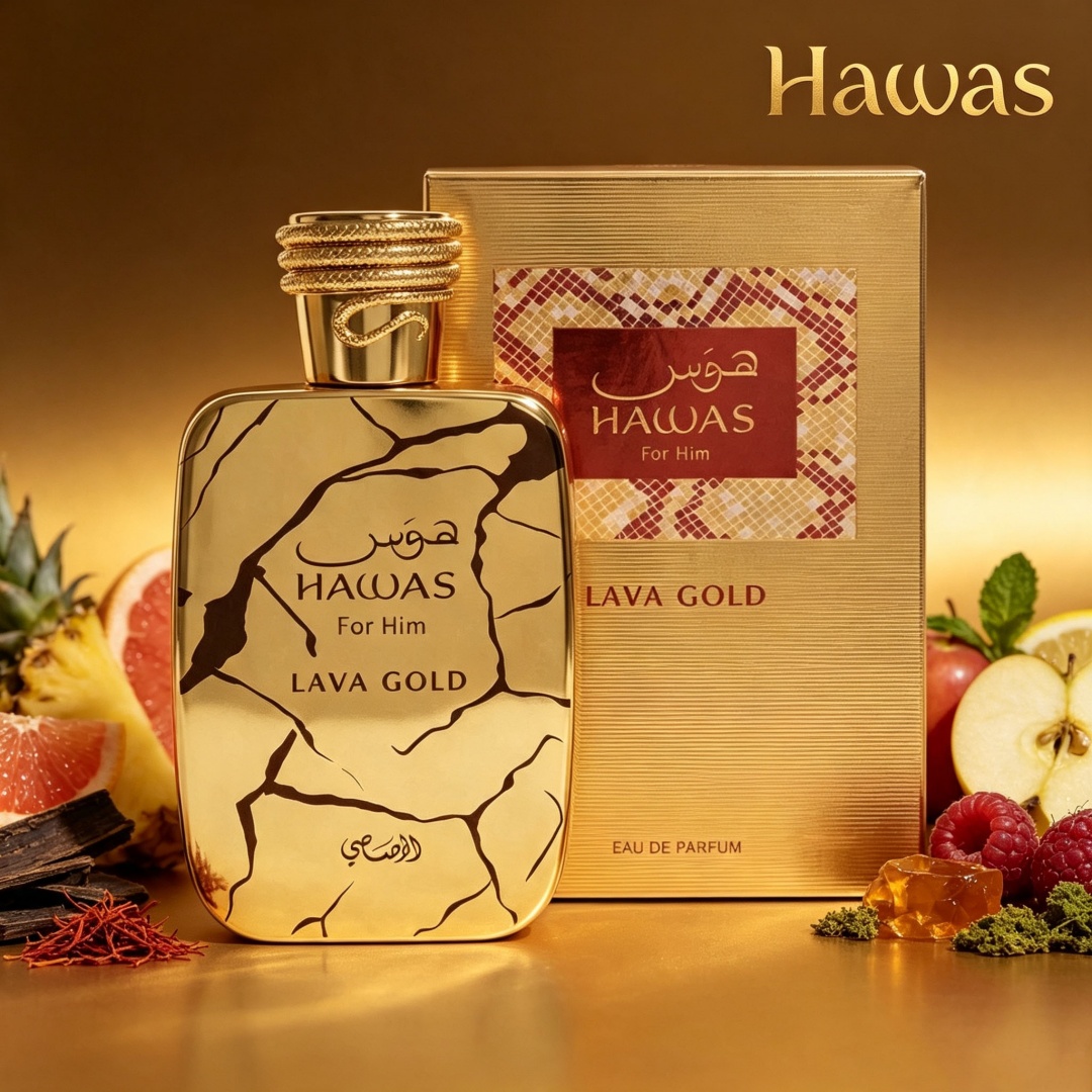 Hawas Lava Gold by Rasasi 100m - Perfume Fragrance For Men review and price