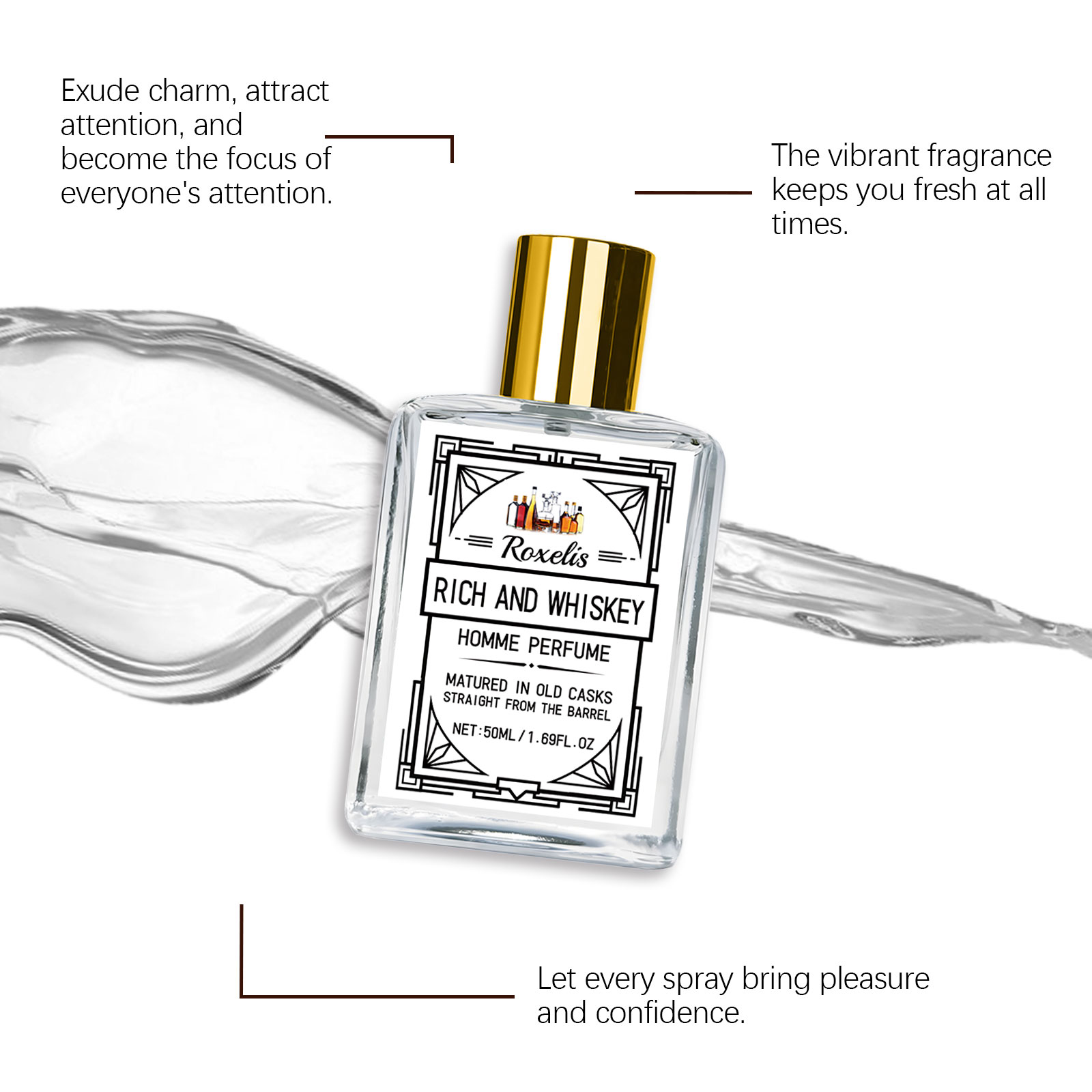 Roxelis 50ml Charm Whisky Men' - Fragrance Perfume Usa review and price